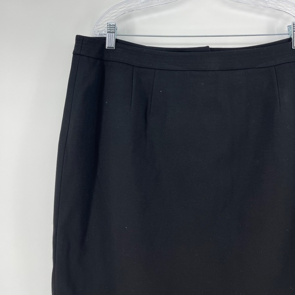 Talbots Italian Fabric Button Front Ponte Knit Black Pencil Skirt, Women's 20 - Picture 5 of 6